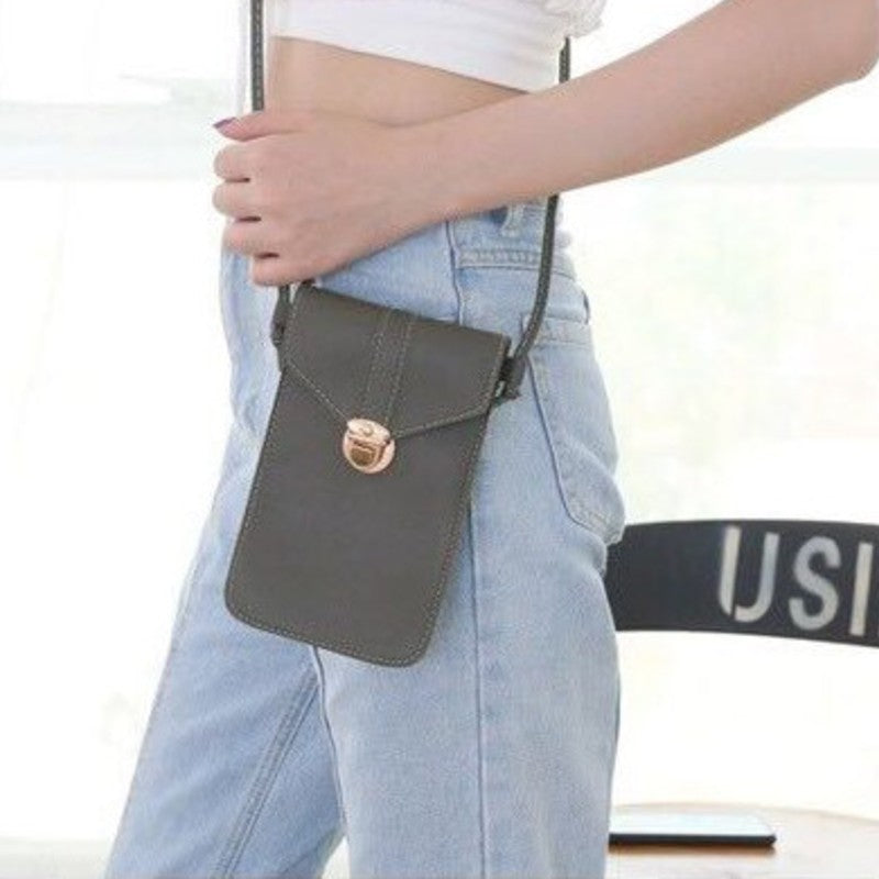 Phone Leather Shoulder Bag, with Adjustable Shoulder Strap and Transpa ...