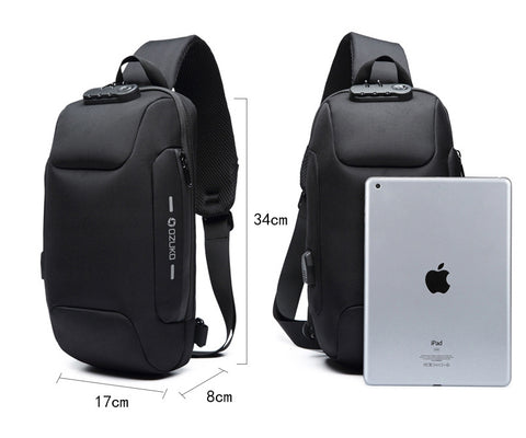 Most Secure Anti-theft Sling Backpack With 3-Digit Lock, Large Capacit ...