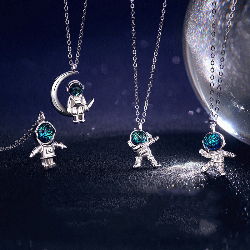 Silver Astronaut Necklace, Jewelry Gifts for Women – GizModern