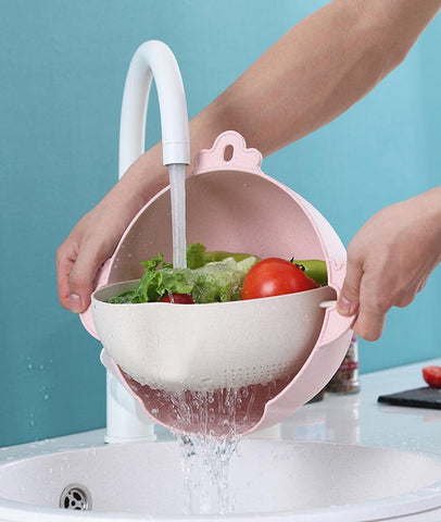 Multifunctional Kitchen Collander Strainer Double-layer Drain