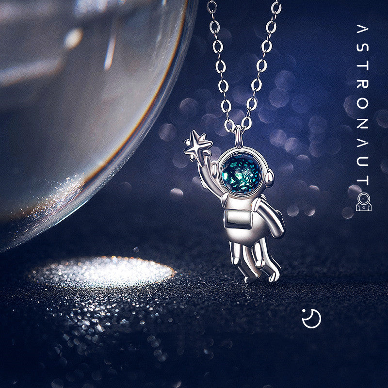 Silver Astronaut Necklace