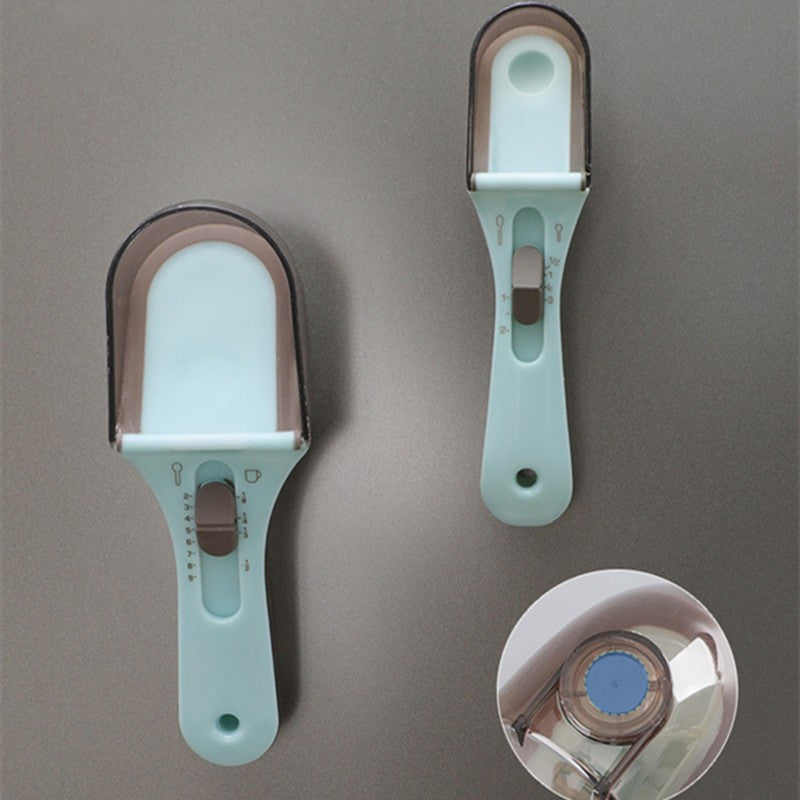 2pcs Adjustable Measuring Spoon (130ml & 30ml) With Measurement Marking,  Suitable For Kitchen