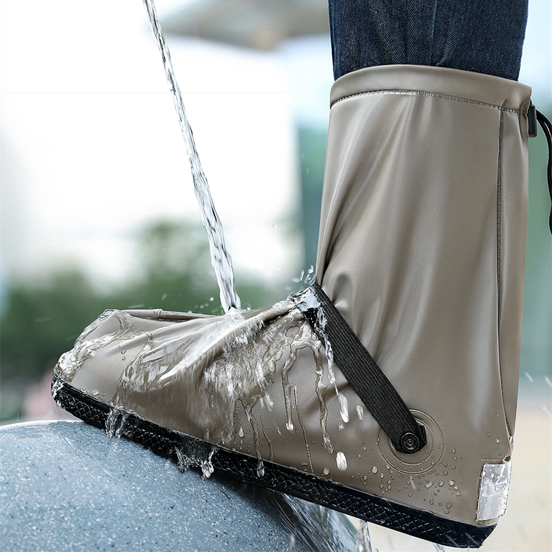 Waterproof Boot Covers with Zipper Closure & Reflective Strip, Keep Yo ...