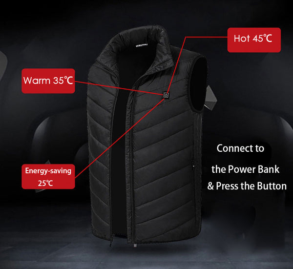 Heat Your Core with Power Bank Heated Graphene-embedded Down Vest ...