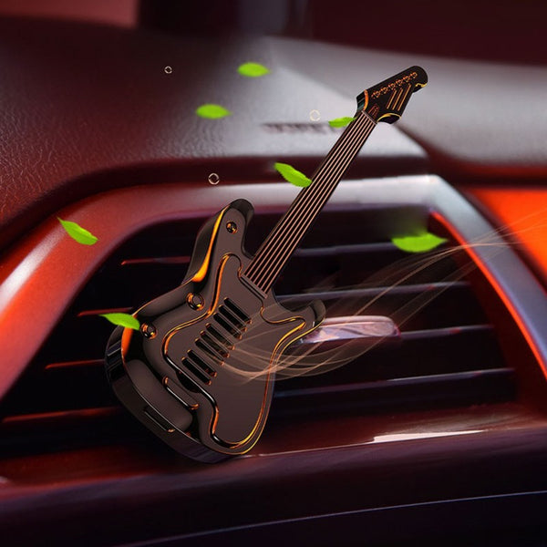Retro Guitar Car Air Freshener, for Car, Office, Home, Bathroom, House (Black)