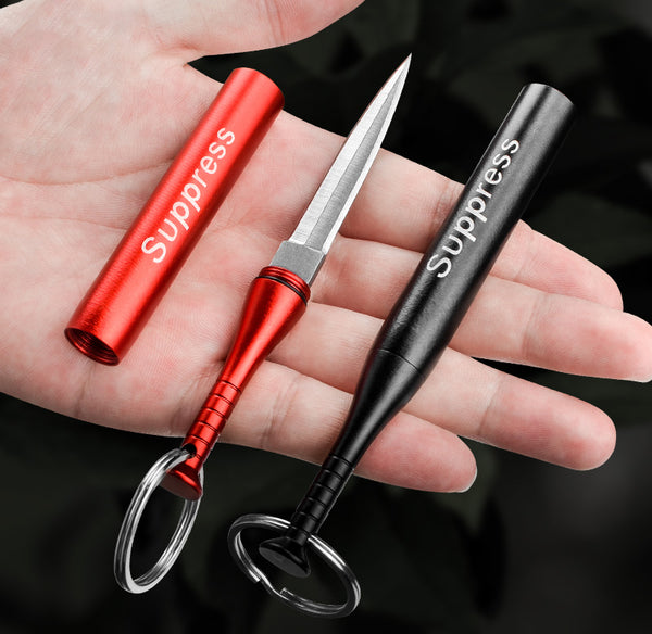 Portable 12cm Long Baseball Shaped Knife, with Stainless Steel Blade & Aluminum Alloy Handle, for Hiking, Camping, Fishing and More