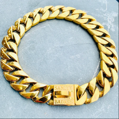 “Dog Collar” - Gold - Sanity's Bad Ass Custom - 1" wide - D83