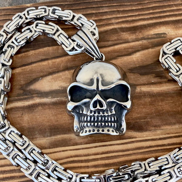 Sanity Jewelry - Biker Jewelry, Skull Jewelry, Mens Necklace, Mens Chains, Biker Chains - Road Warrior Skull Wallet Chain- Links Made of Skulls 26