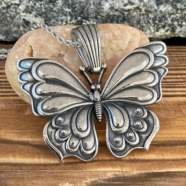 Sea Shell Butterfly Rope Necklace