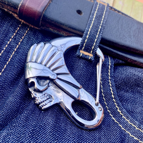 Key Clasp | Scream Skull - For Belt or Wallet / Key Chain | Sanity