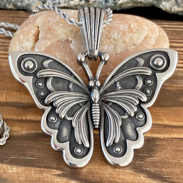Sea Shell Butterfly Rope Necklace