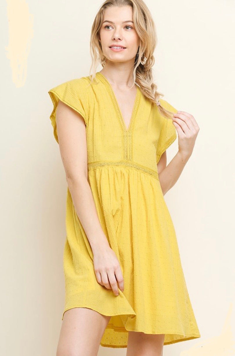 yellow babydoll dress