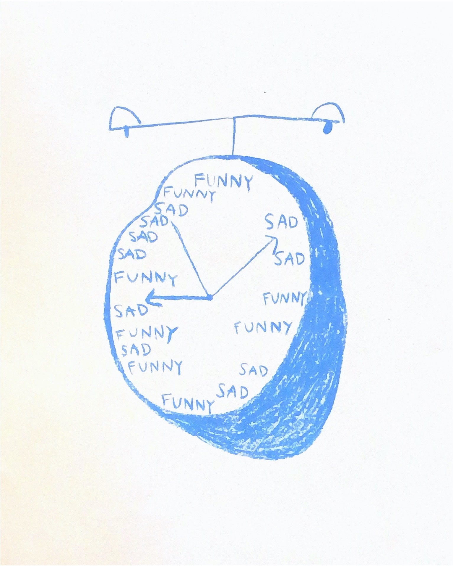 Hannah Spector, "funny/sad" clock