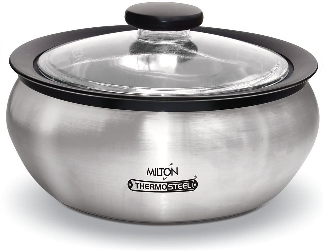 Milton Thermo Stainless Steel Insulated Casserole Keep Hot/Cold Serving Dish - 2.0 Liter