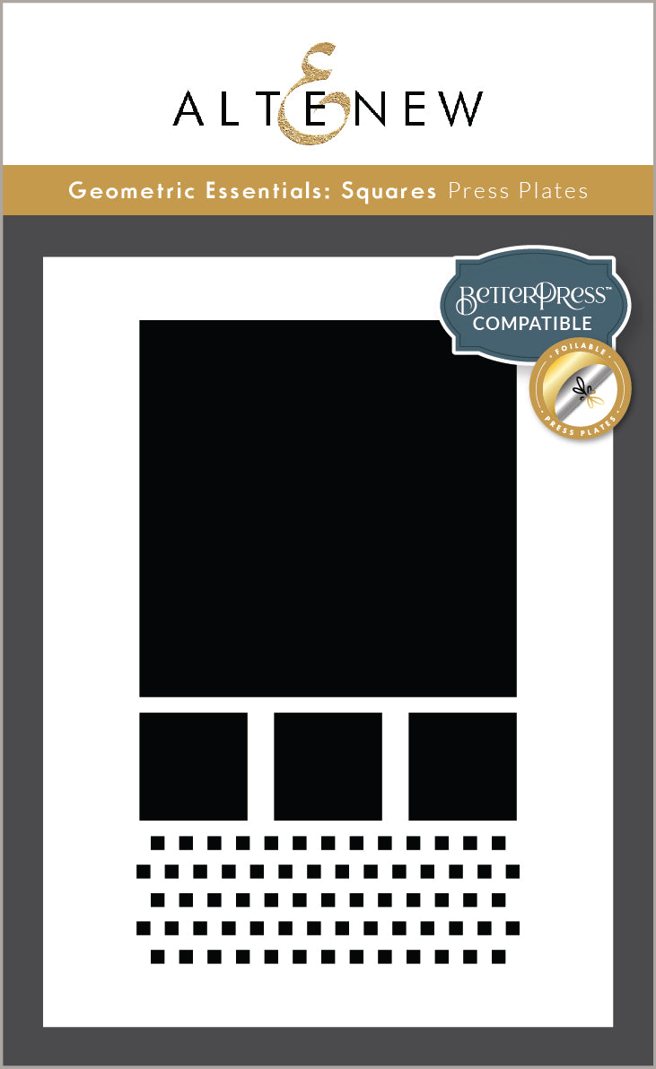 Geometric Essentials: Squares Press Plates/Foil Plates