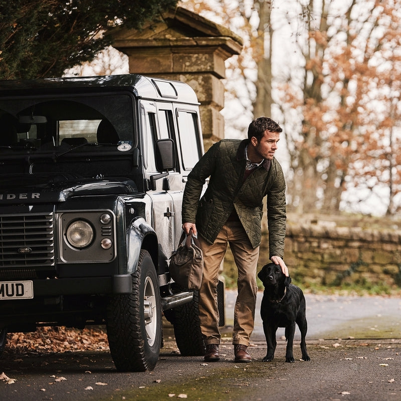 barbour land rover dog coat