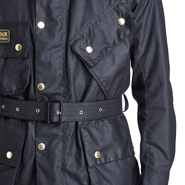 barbour international lever wax jacket