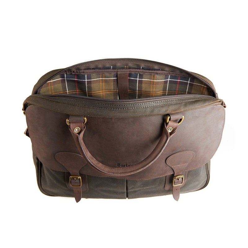 barbour briefcase olive