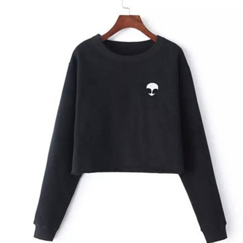 Ongebruikt Alien Graphic Crop Top Sweater – Minimvl Ways KA-03