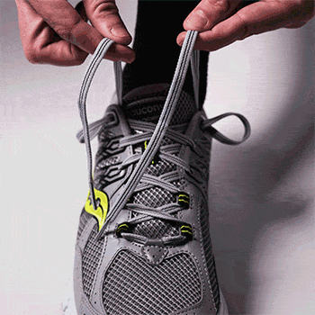 tie shoes to prevent heel slippage