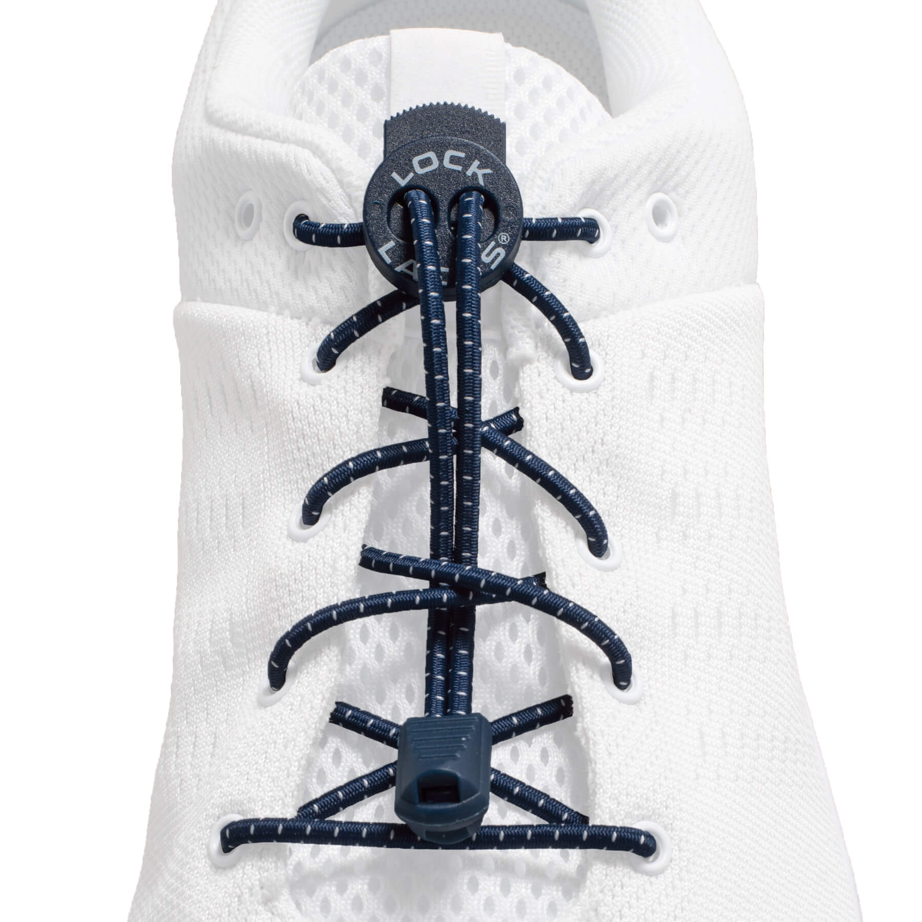 navy blue no tie laces