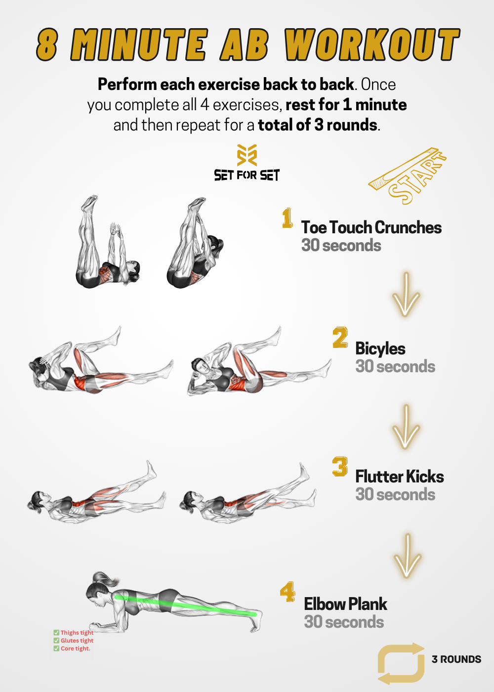 8 Minute Ab Workout
