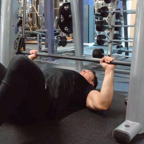 Floor press using a Smith machine