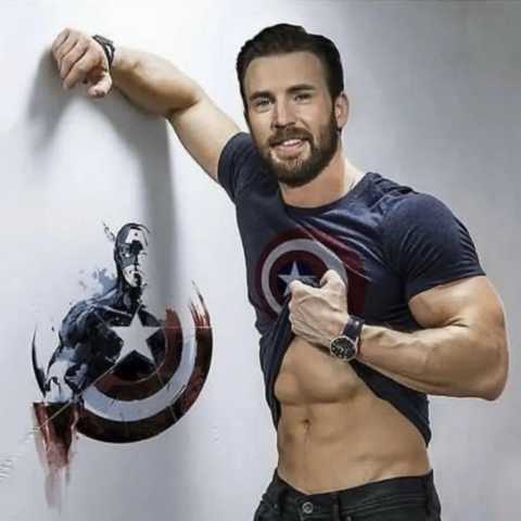 chris evans muscle