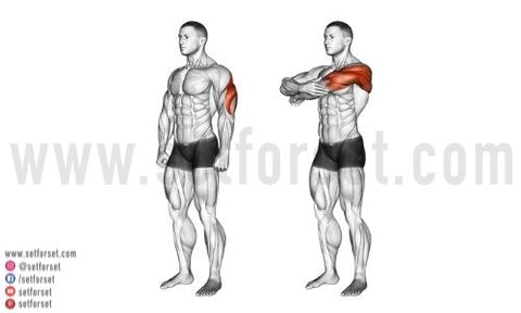 cross body triceps stretch