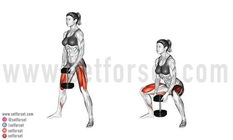 dumbbell sumo squats