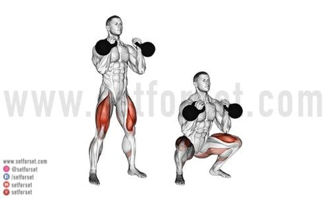 kettlebell front squats