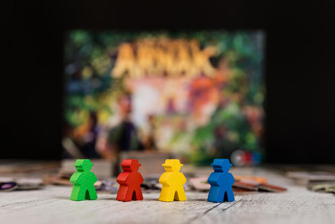 Closeup of Lost Ruins of Arnak board game