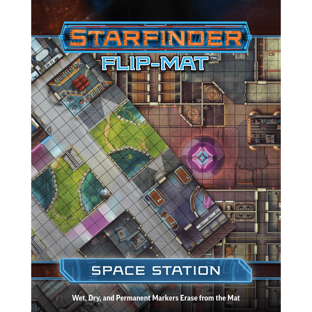 Battlemap Starfinder Flip Mat Space Station Twenty Sided Store