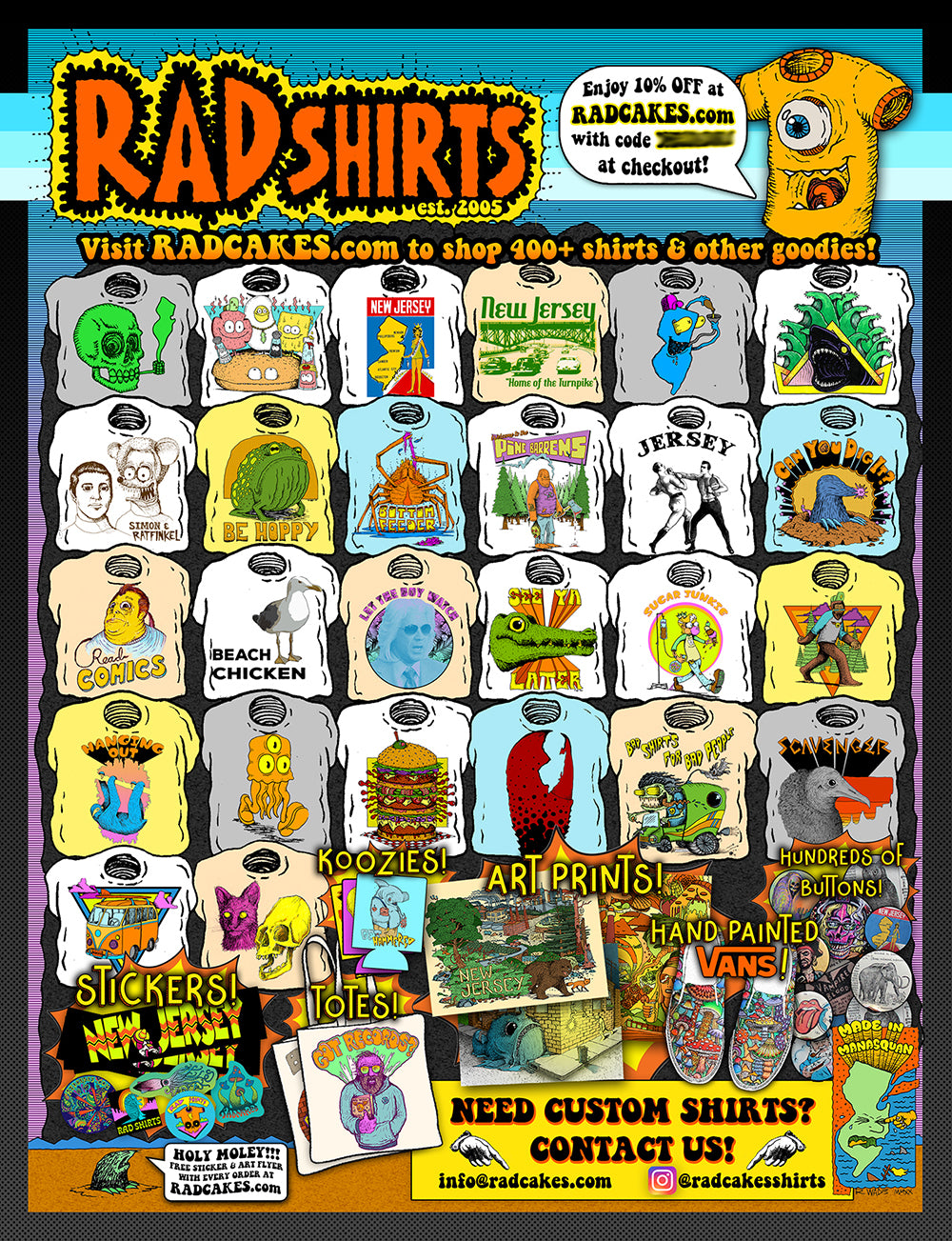 Weird NJ magazine issue 56 RAD Shirts print advertisement New Jersey Tshirt brand