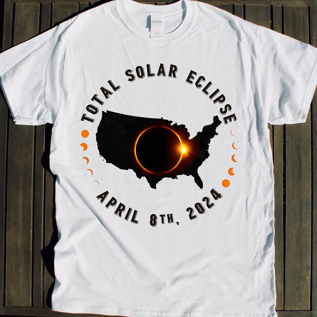 2024 Total Solar Eclipse Shirt USA MAP RAD Shirts Custom Printing   2024USA 530x@2x 