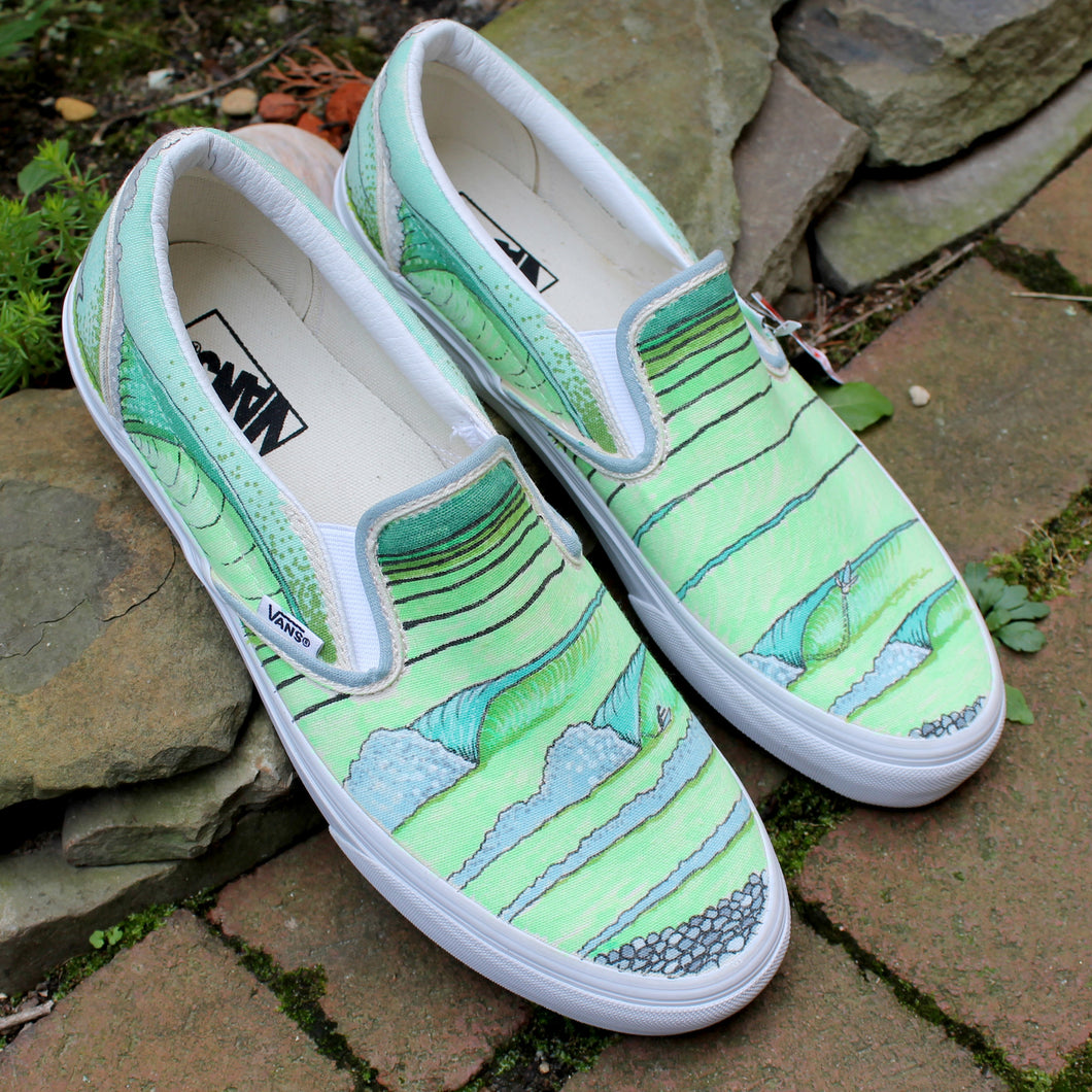 Surf Break custom Vans Slip On Sneakers – RAD Shirts Custom Printing