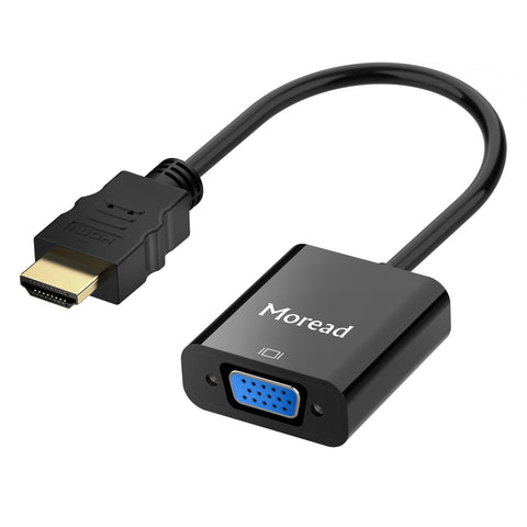 een paar dutje ZuidAmerika Moread Gold-Plated HDMI to VGA Adapter (Male to Female) - Black
