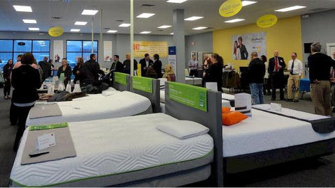 Shopping at a mattress store