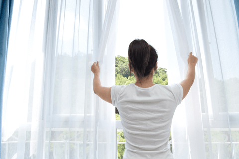 Open curtains and windows to keep your room ventilated