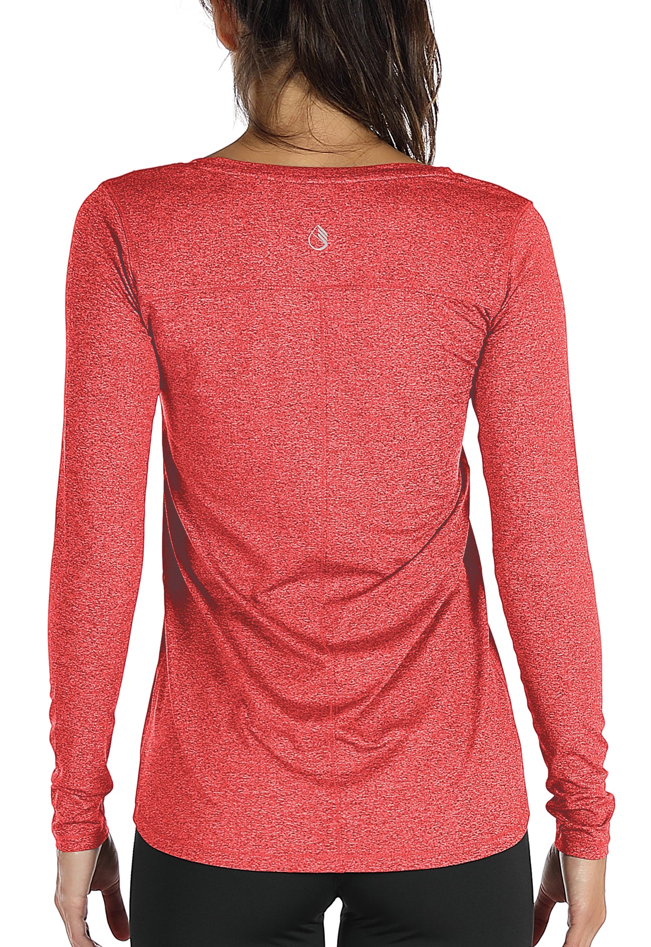 long sleeve running top with thumb holes