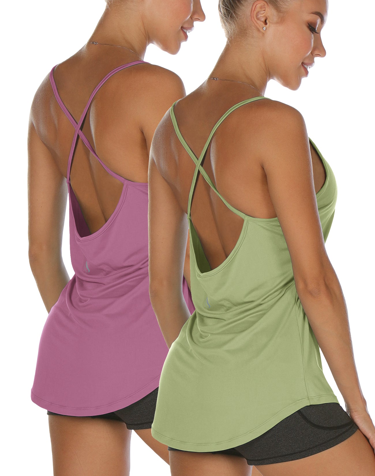 icyzone Workout Tank Tops for Women - Athletic Yoga Tops Open Back Str –  icyzonesports