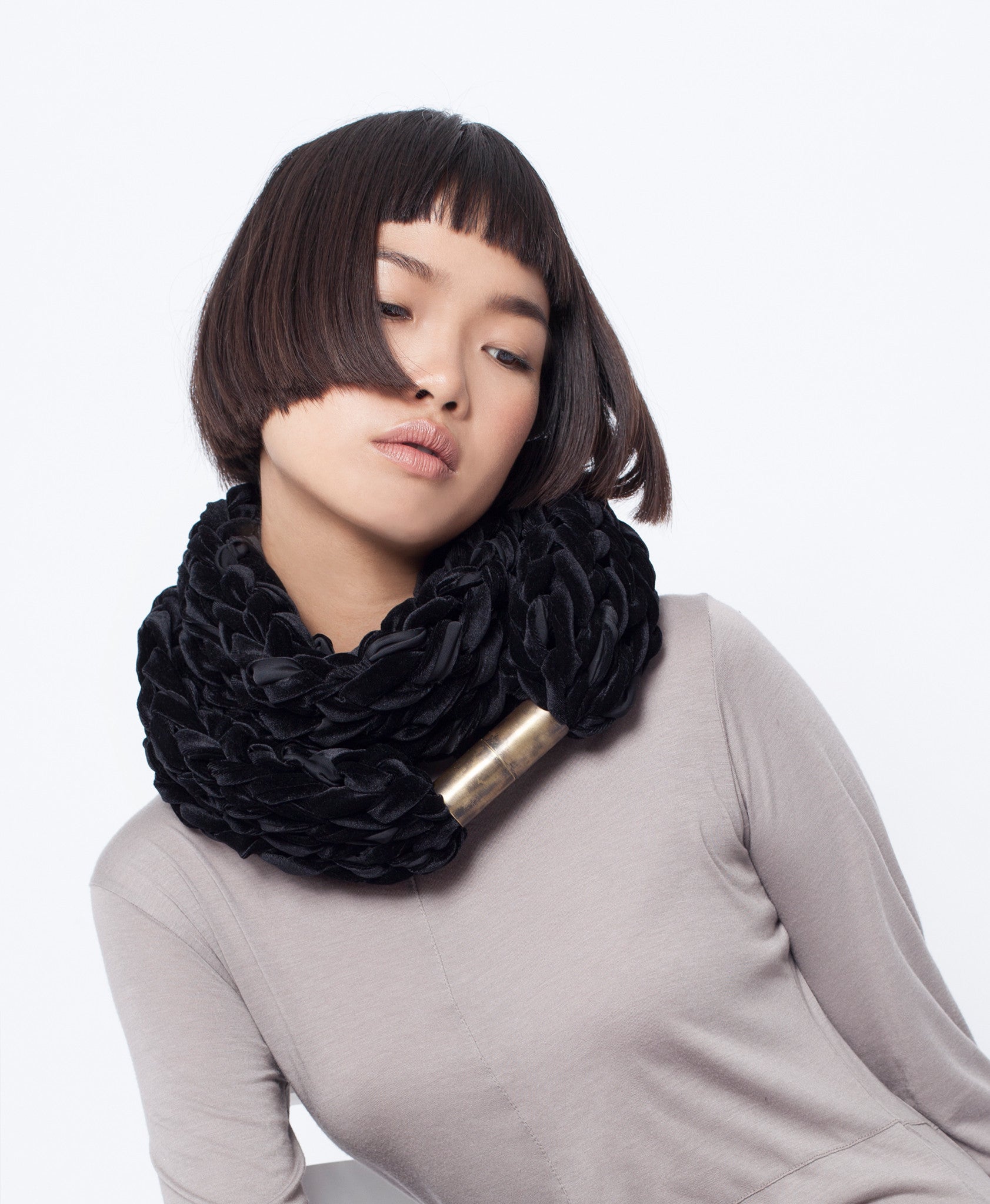 RUDO / Handmade Velvet Extra Soft Knitted Scarf – Gily Ilan | Fashion ...