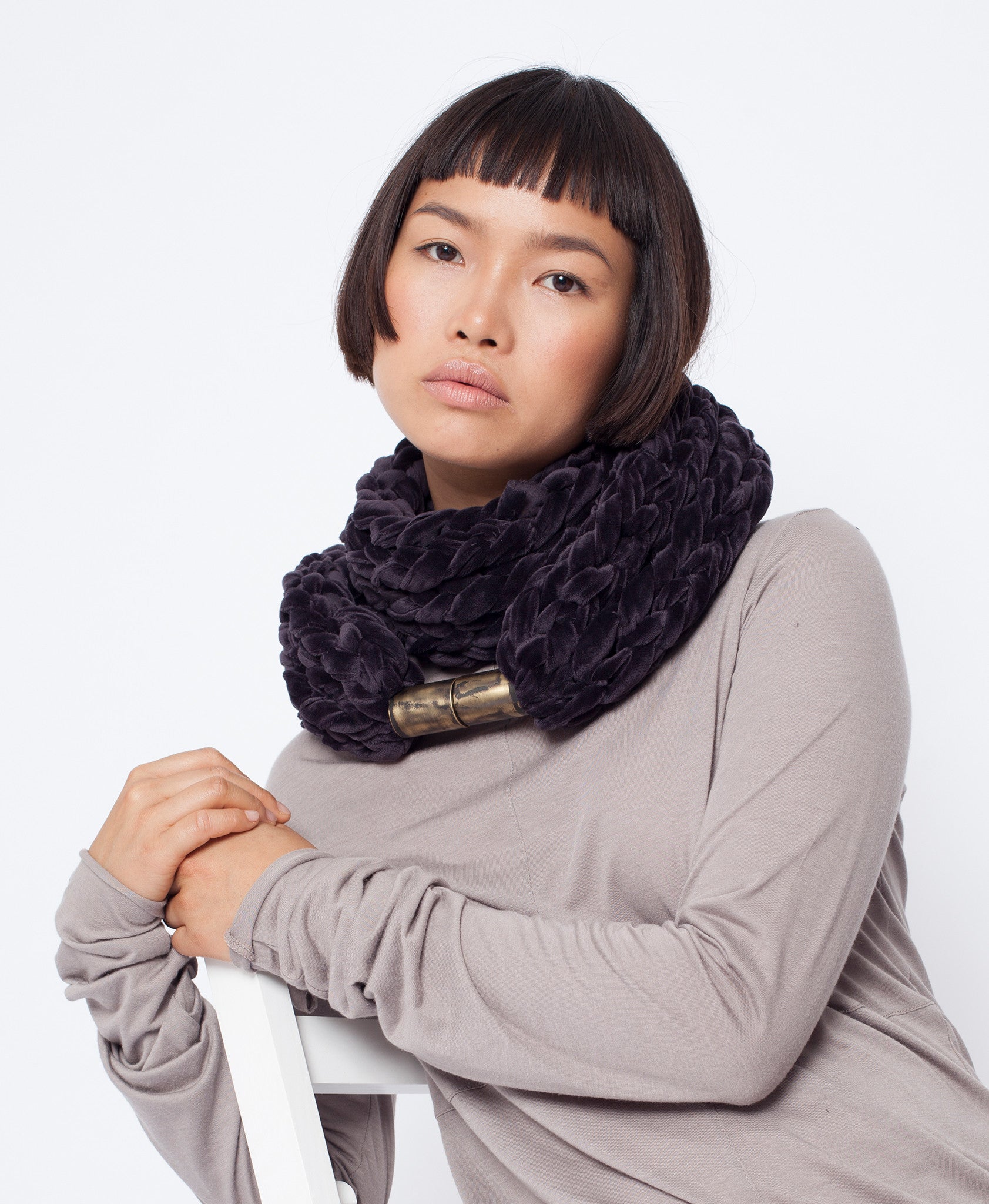 RUDO / Handmade Velvet Extra Soft Knitted Scarf – Gily Ilan | Fashion ...
