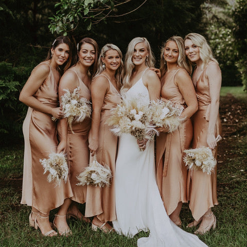 bridesmaids with the bride