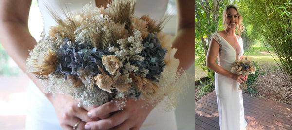 bride dried flowers