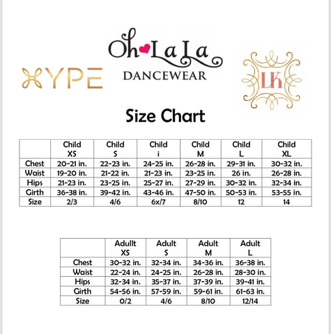 Lala Size Chart