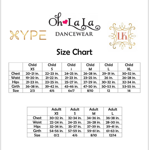 My Lala Size Chart