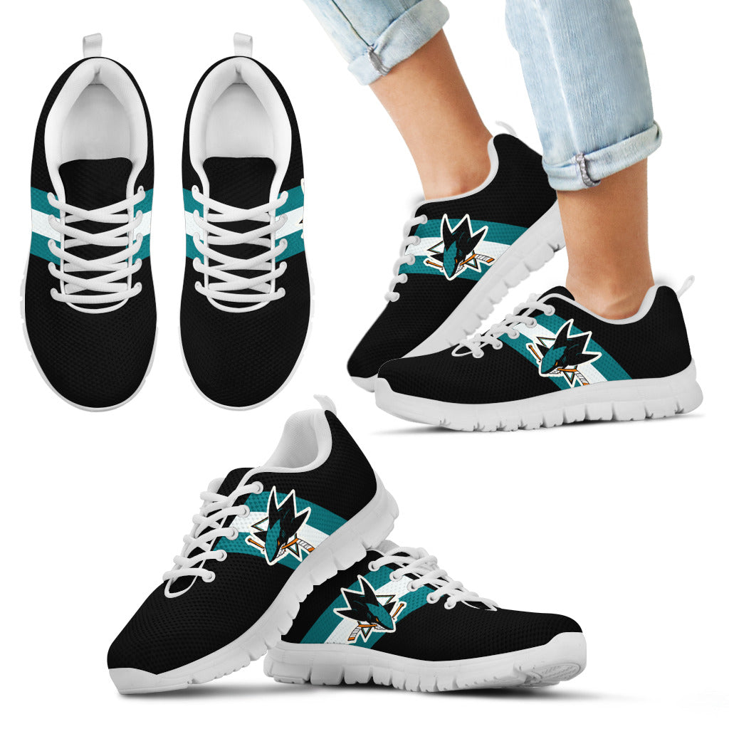 Three Colors Vertical San Jose Sharks Sneakers – Best Funny Store