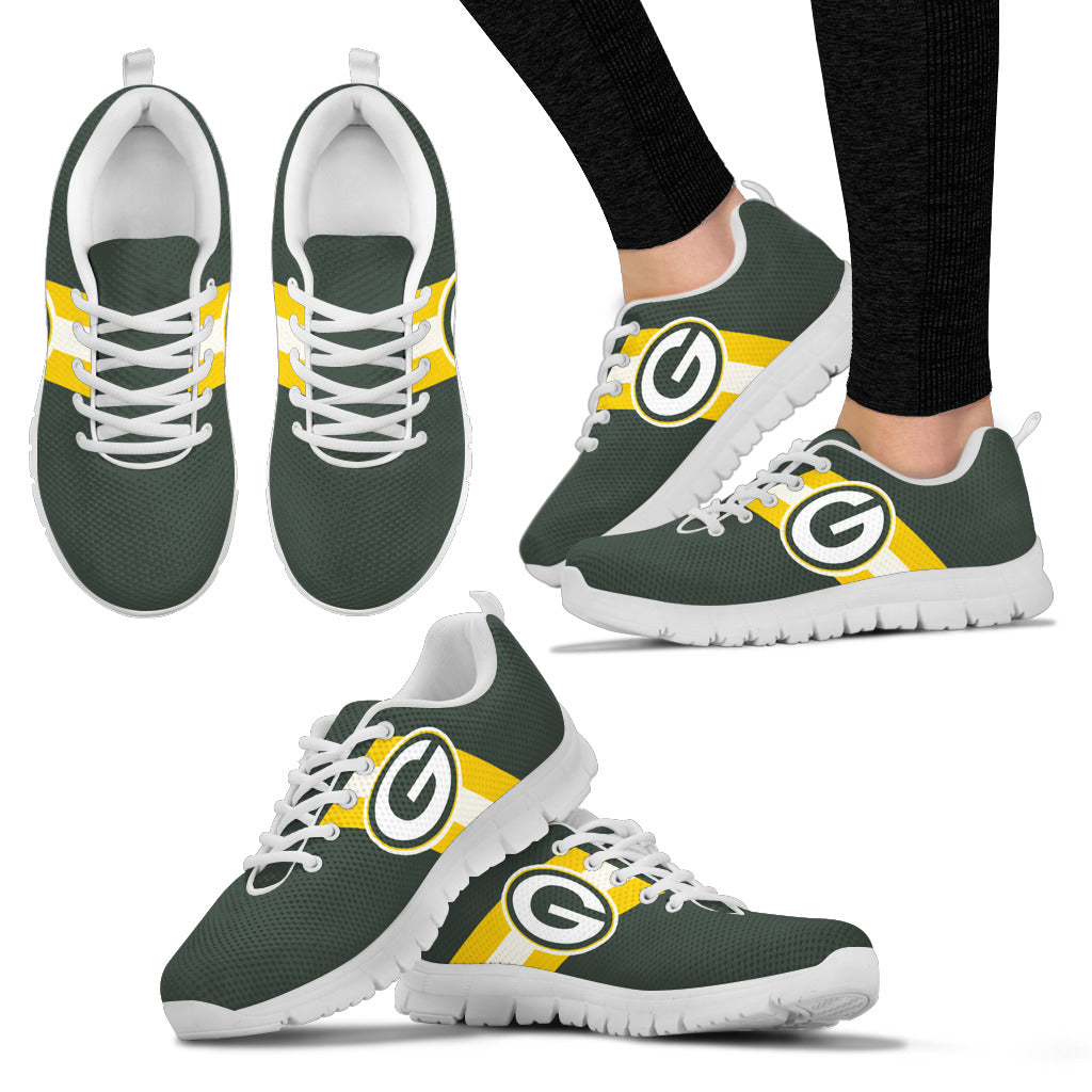 Three Colors Vertical Green Bay Packers Sneakers – Best Funny Store