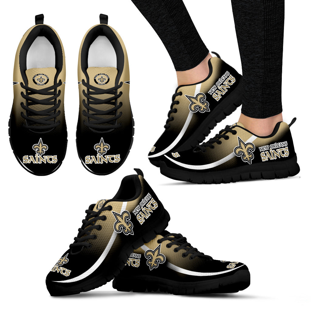 Mystery Straight Line Up New Orleans Saints Sneakers – Best Funny Store
